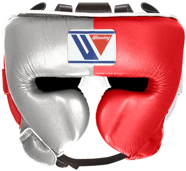 Winning Cheek Protector Headgear - Silver · Red