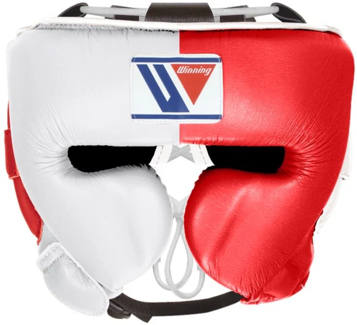 Winning Cheek Protector Headgear - White · Red